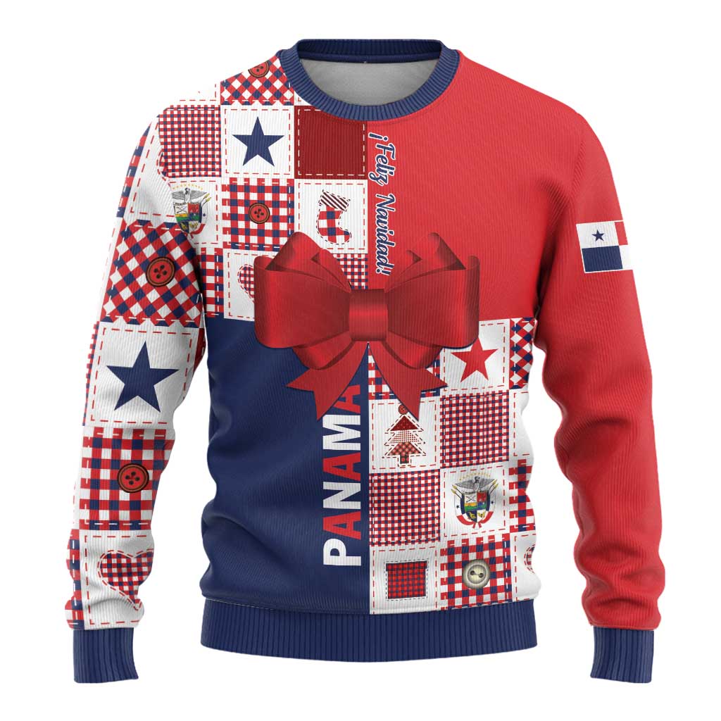 Panama Christmas Feliz Navidad Ugly Christmas Sweater Coquette Bow Style - Wonder Print Shop