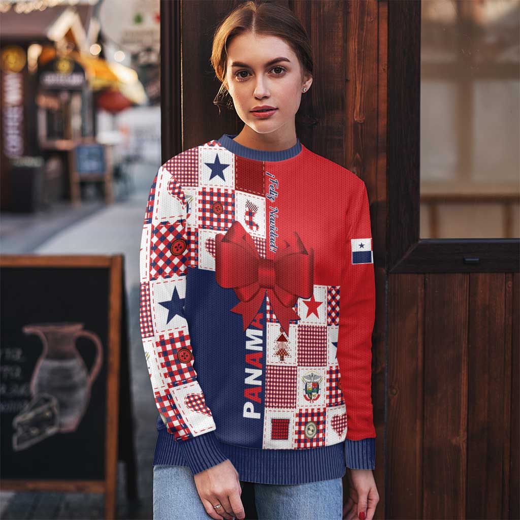 Panama Christmas Feliz Navidad Ugly Christmas Sweater Coquette Bow Style - Wonder Print Shop