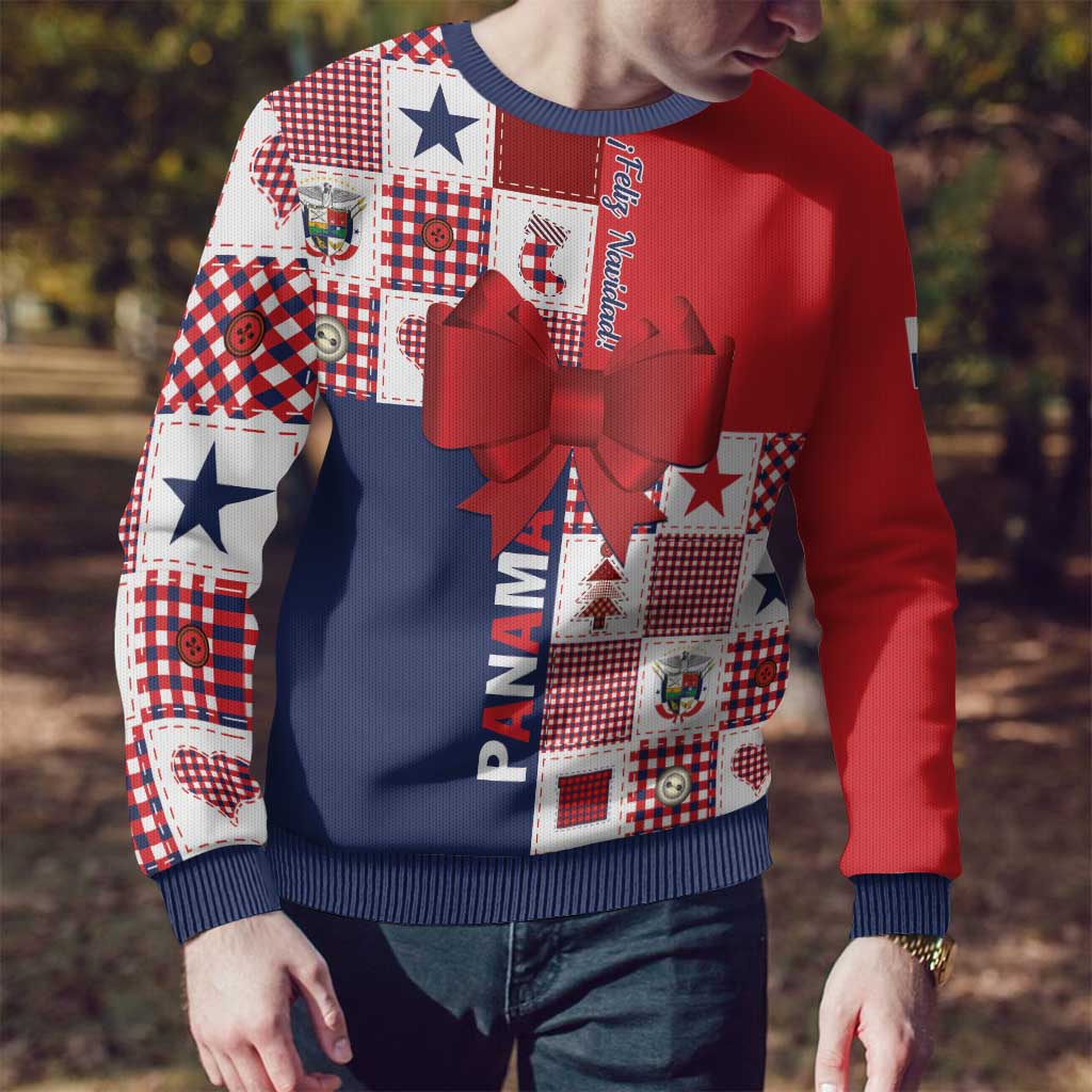 Panama Christmas Feliz Navidad Ugly Christmas Sweater Coquette Bow Style - Wonder Print Shop