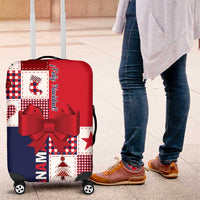 Panama Christmas Feliz Navidad Luggage Cover Coquette Bow Style - Wonder Print Shop