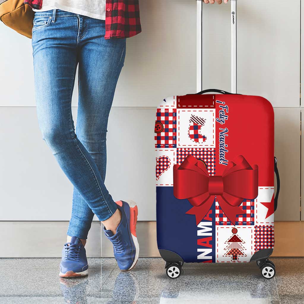 Panama Christmas Feliz Navidad Luggage Cover Coquette Bow Style - Wonder Print Shop