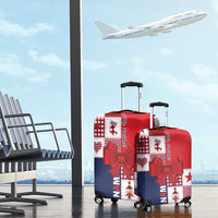 Panama Christmas Feliz Navidad Luggage Cover Coquette Bow Style - Wonder Print Shop