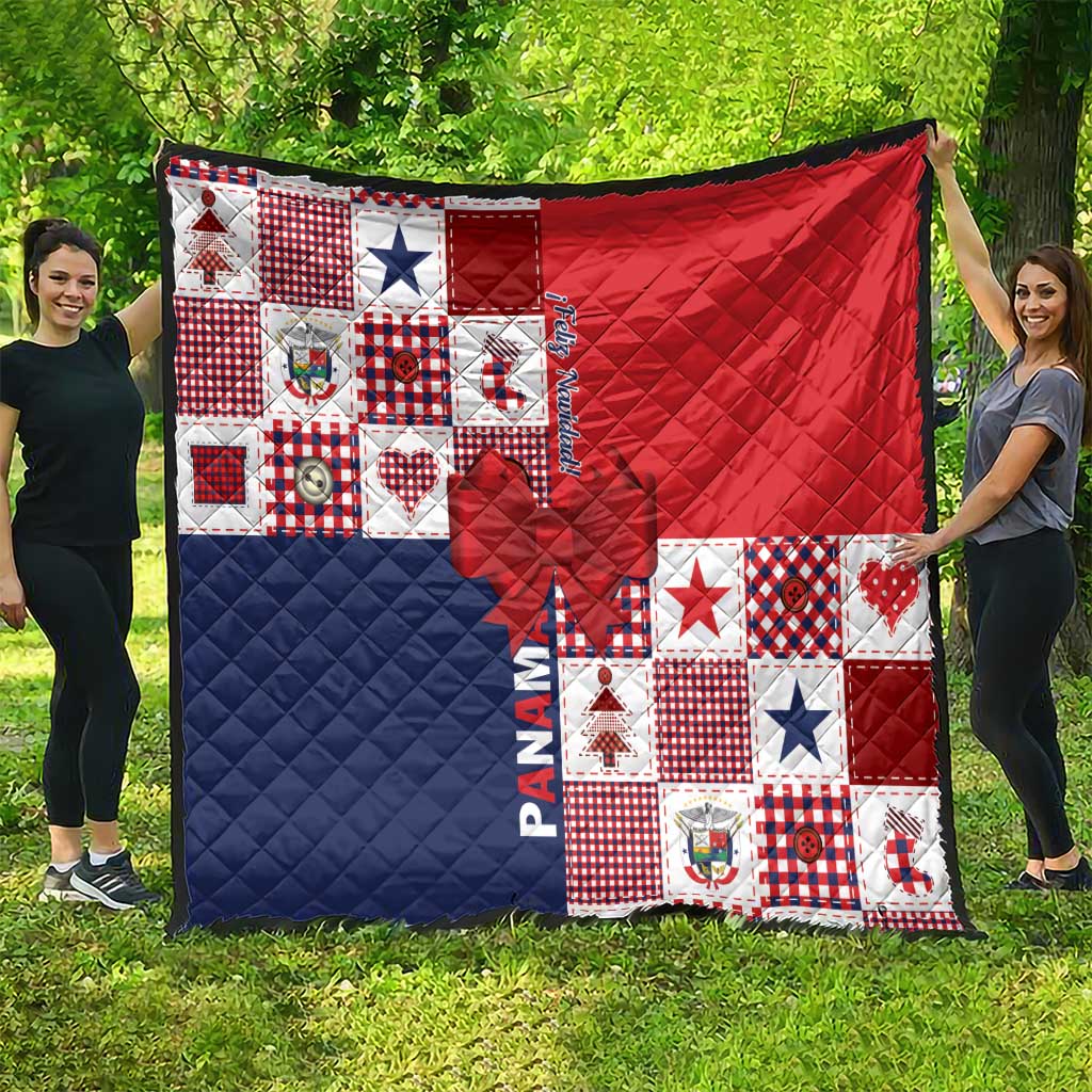Panama Christmas Feliz Navidad Quilt Coquette Bow Style - Wonder Print Shop