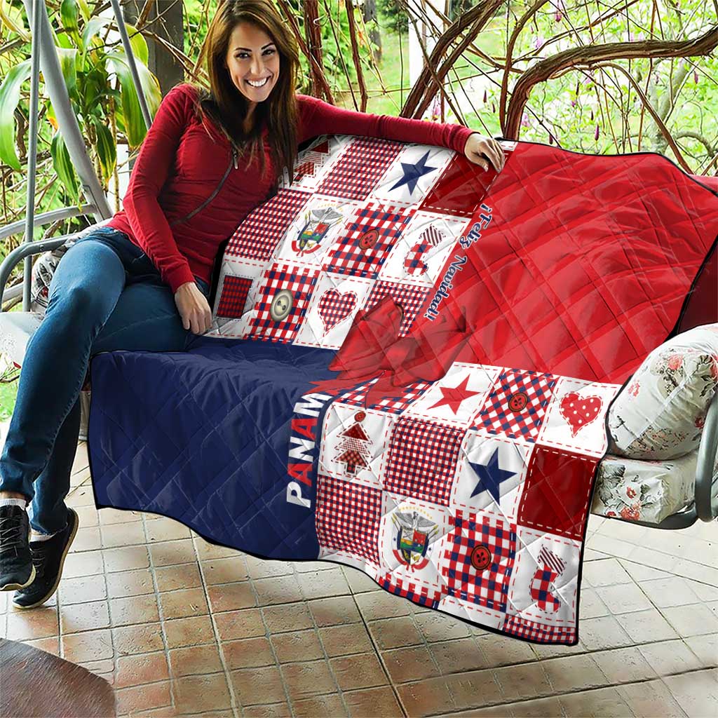 Panama Christmas Feliz Navidad Quilt Coquette Bow Style - Wonder Print Shop