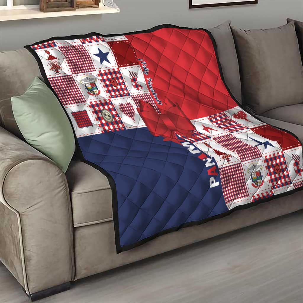 Panama Christmas Feliz Navidad Quilt Coquette Bow Style - Wonder Print Shop