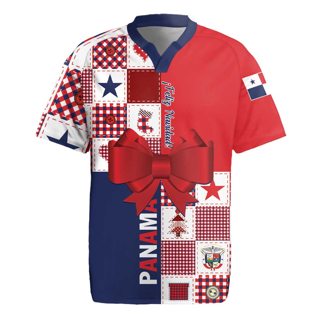 Panama Christmas Feliz Navidad Rugby Jersey Coquette Bow Style - Wonder Print Shop