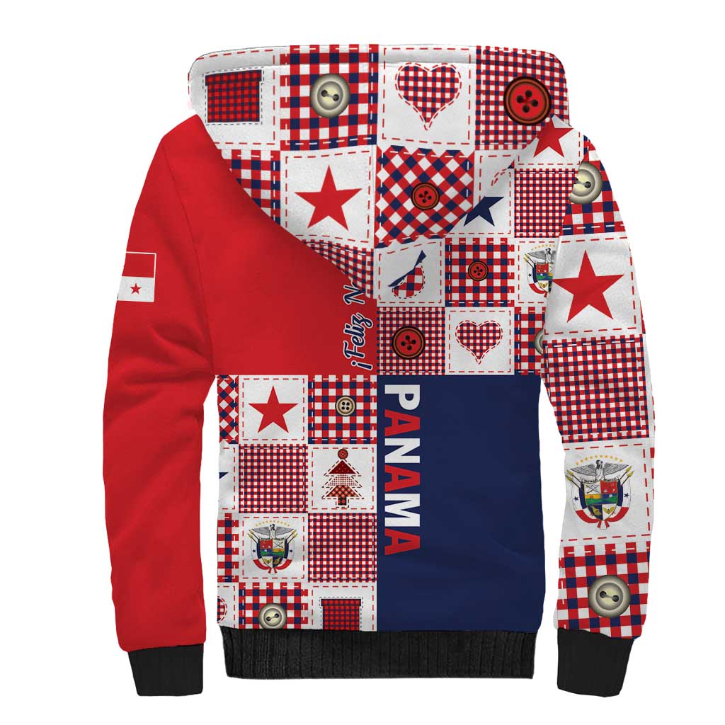 Panama Christmas Feliz Navidad Sherpa Hoodie Coquette Bow Style - Wonder Print Shop