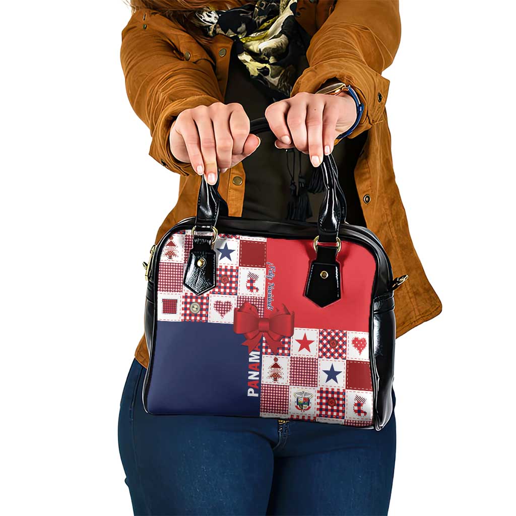 Panama Christmas Feliz Navidad Shoulder Handbag Coquette Bow Style