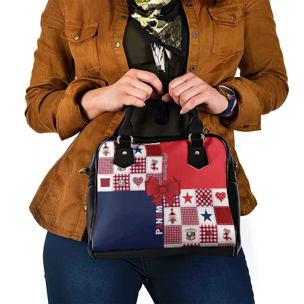 Panama Christmas Feliz Navidad Shoulder Handbag Coquette Bow Style