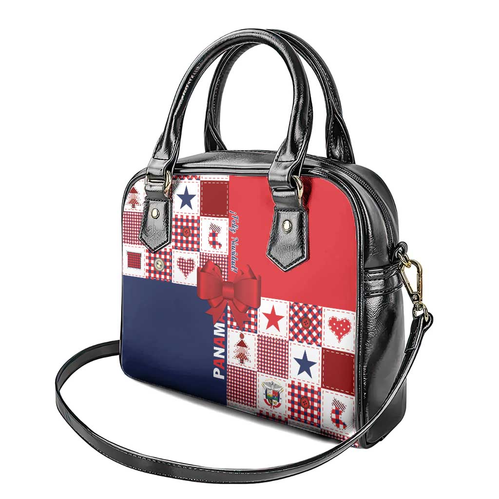 Panama Christmas Feliz Navidad Shoulder Handbag Coquette Bow Style