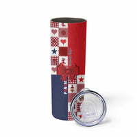 Panama Christmas Feliz Navidad Skinny Tumbler Coquette Bow Style - Wonder Print Shop