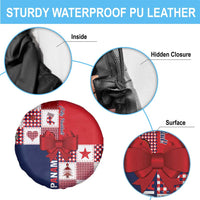 Panama Christmas Feliz Navidad Spare Tire Cover Coquette Bow Style - Wonder Print Shop