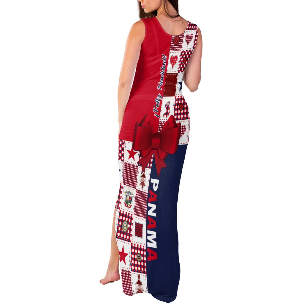 Panama Christmas Feliz Navidad Tank Maxi Dress Coquette Bow Style - Wonder Print Shop