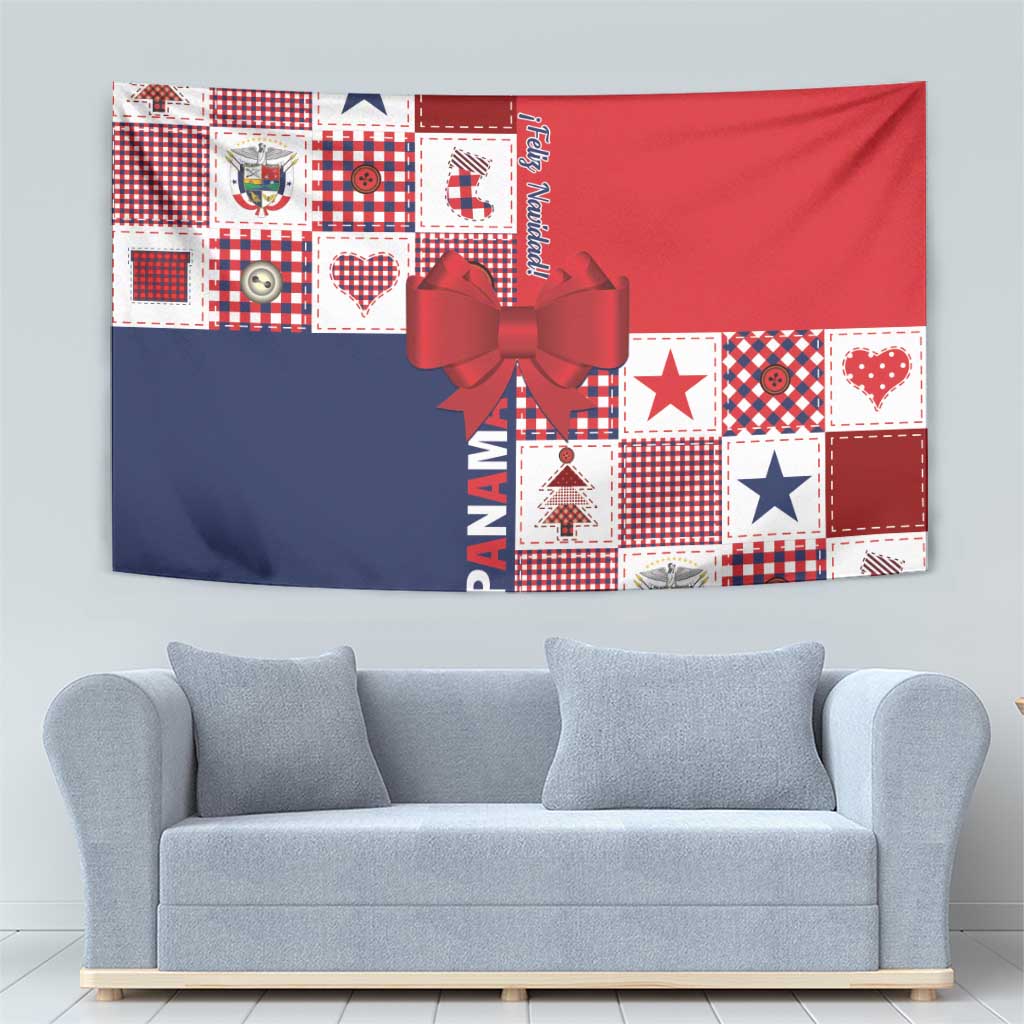 Panama Christmas Feliz Navidad Tapestry Coquette Bow Style - Wonder Print Shop