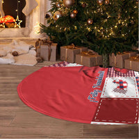 Panama Christmas Feliz Navidad Tree Skirt Coquette Bow Style - Wonder Print Shop