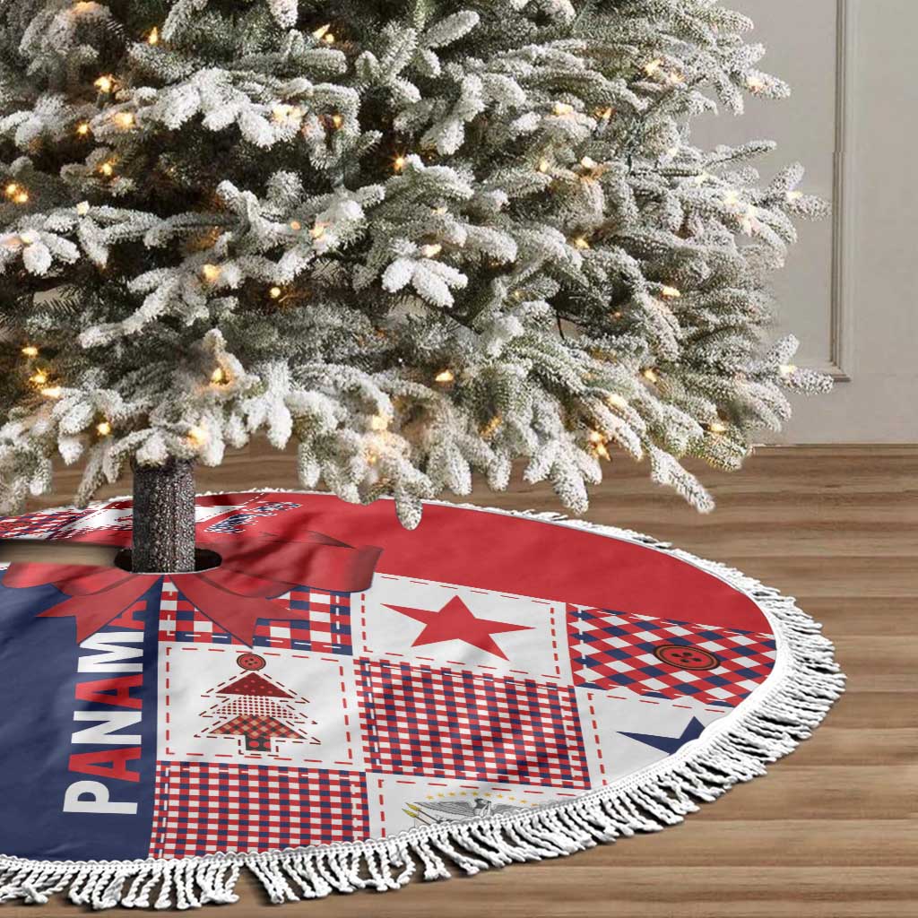 Panama Christmas Feliz Navidad Tree Skirt Coquette Bow Style - Wonder Print Shop