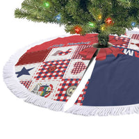 Panama Christmas Feliz Navidad Tree Skirt Coquette Bow Style - Wonder Print Shop