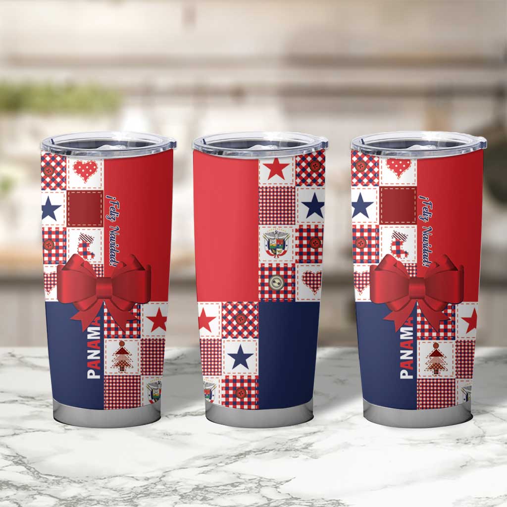 Panama Christmas Feliz Navidad Tumbler Cup Coquette Bow Style - Wonder Print Shop