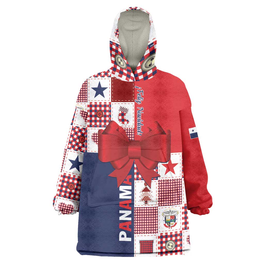 Panama Christmas Feliz Navidad Wearable Blanket Hoodie Coquette Bow Style - Wonder Print Shop