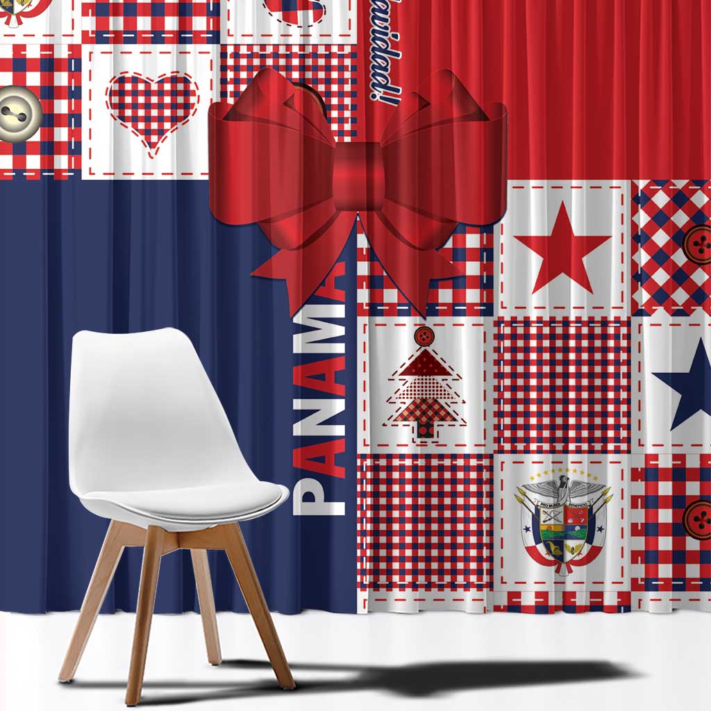 Panama Christmas Feliz Navidad Window Curtain Coquette Bow Style - Wonder Print Shop