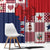 Panama Christmas Feliz Navidad Window Curtain Coquette Bow Style - Wonder Print Shop