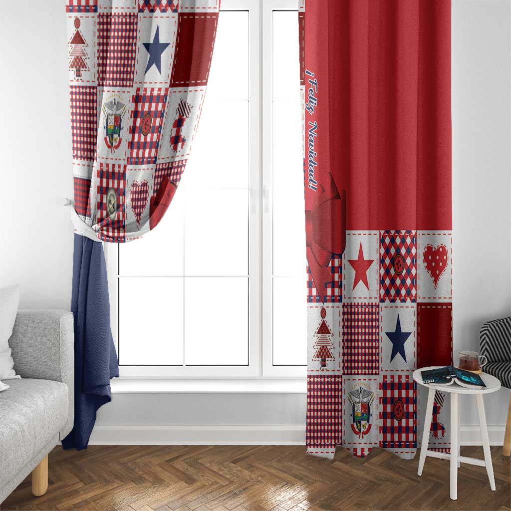 Panama Christmas Feliz Navidad Window Curtain Coquette Bow Style - Wonder Print Shop