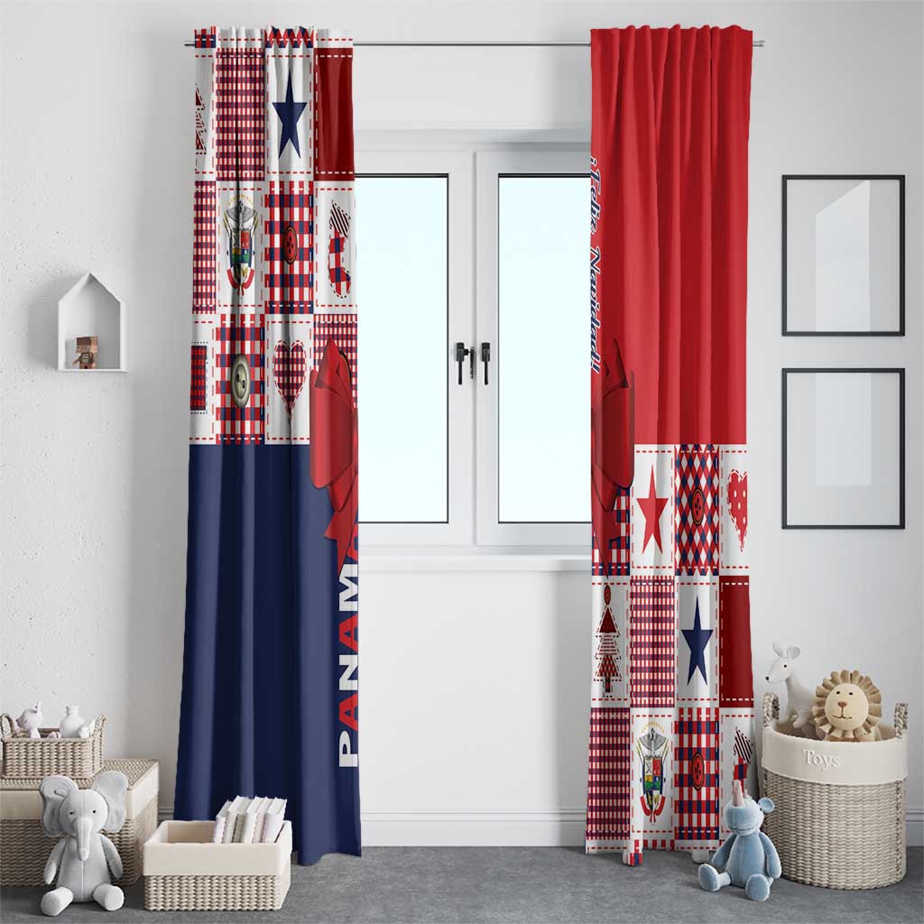 Panama Christmas Feliz Navidad Window Curtain Coquette Bow Style - Wonder Print Shop
