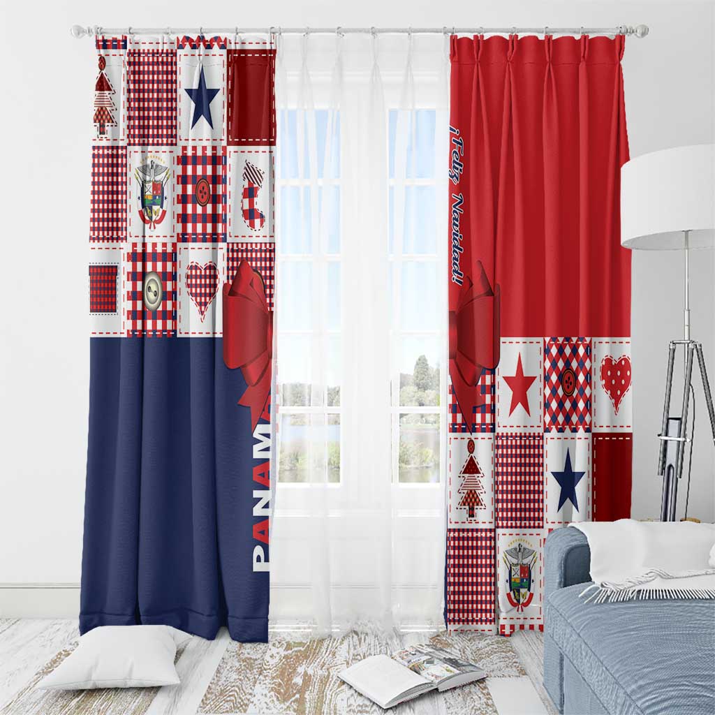 Panama Christmas Feliz Navidad Window Curtain Coquette Bow Style - Wonder Print Shop