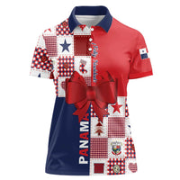 Panama Christmas Feliz Navidad Women Polo Shirt Coquette Bow Style - Wonder Print Shop
