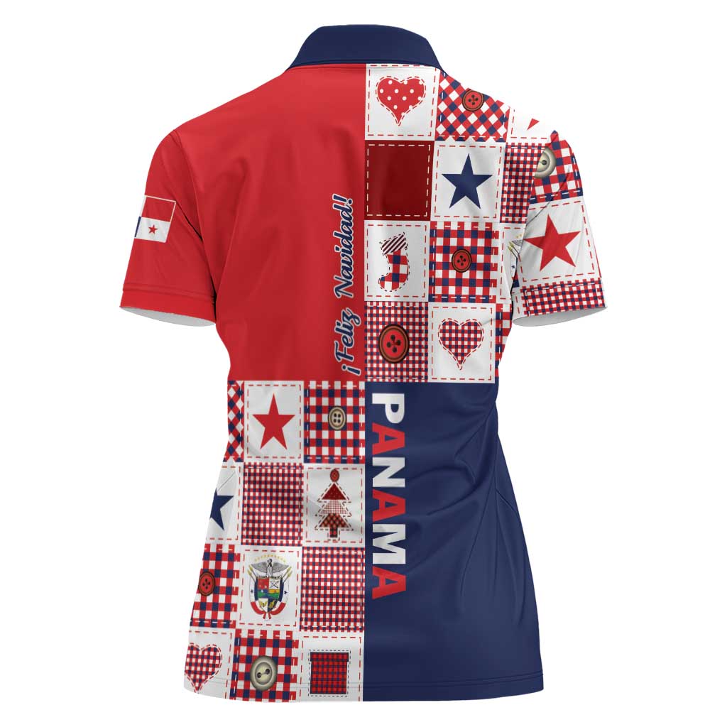 Panama Christmas Feliz Navidad Women Polo Shirt Coquette Bow Style - Wonder Print Shop