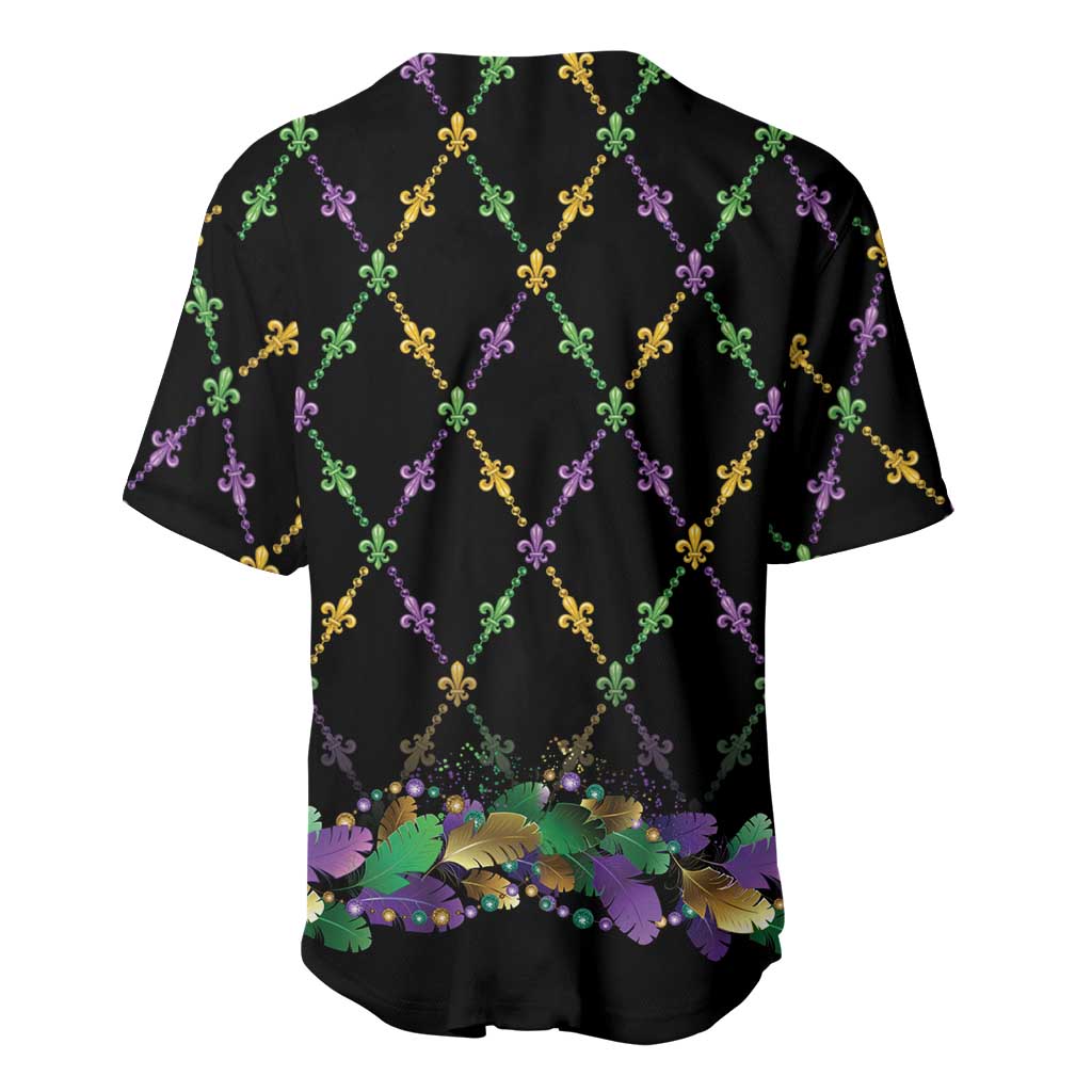 Mardi Gras King Baseball Jersey Let the Good Times Roll - Wonder Print Shop