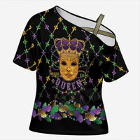 Mardi Gras King Cross Shoulder Shirt Let the Good Times Roll - Wonder Print Shop