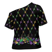 Mardi Gras King Cross Shoulder Shirt Let the Good Times Roll - Wonder Print Shop