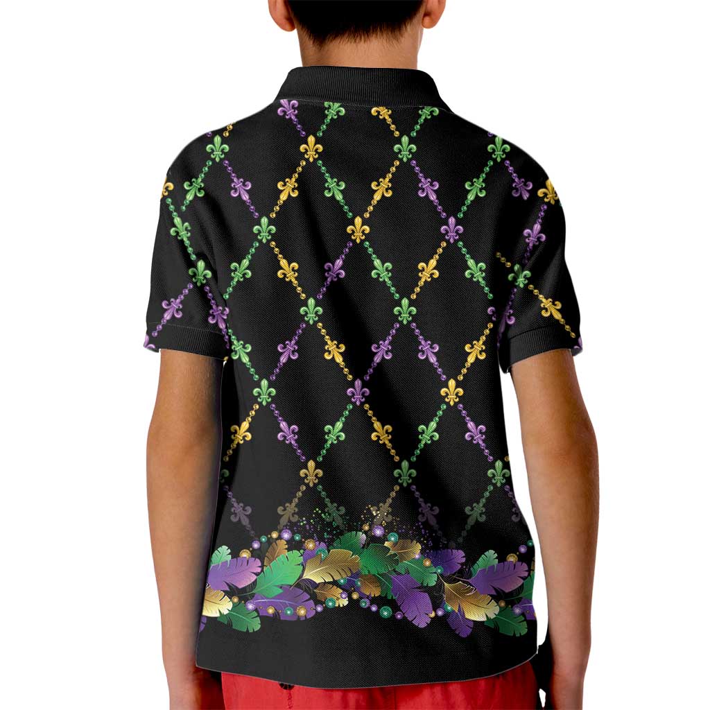 Mardi Gras King Kid Polo Shirt Let the Good Times Roll - Wonder Print Shop