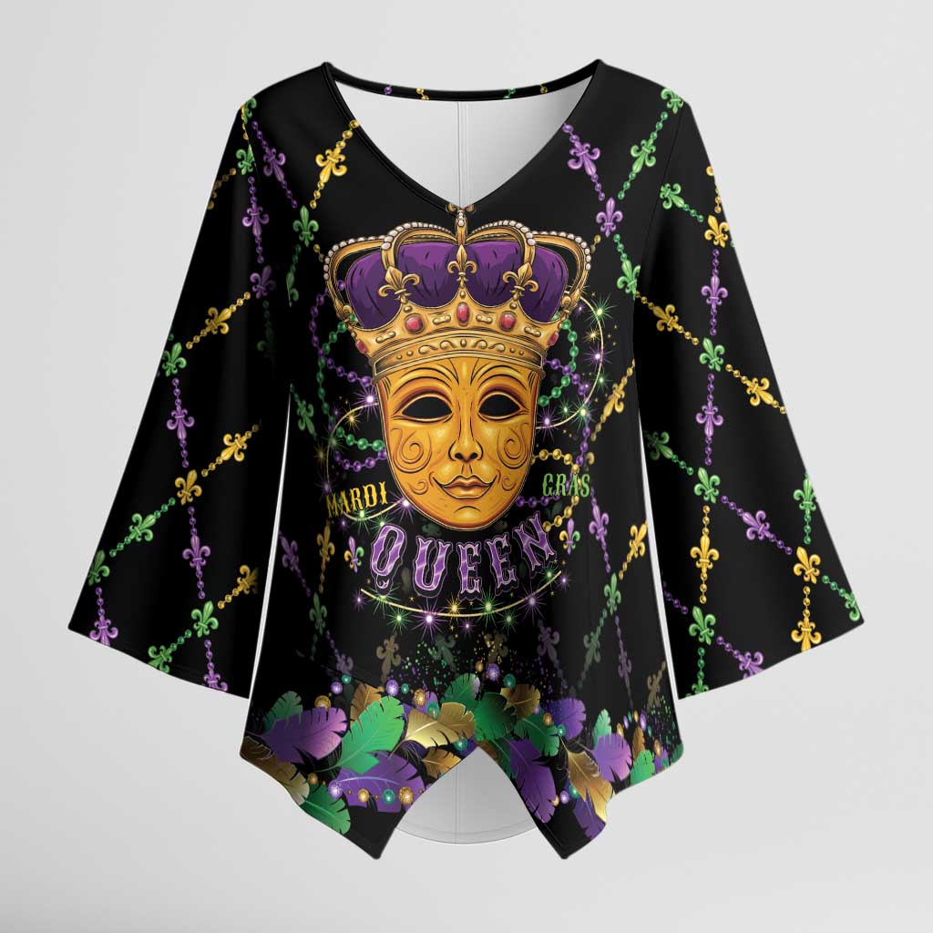 Mardi Gras King Kimono Sleeve Blouse Let the Good Times Roll - Wonder Print Shop