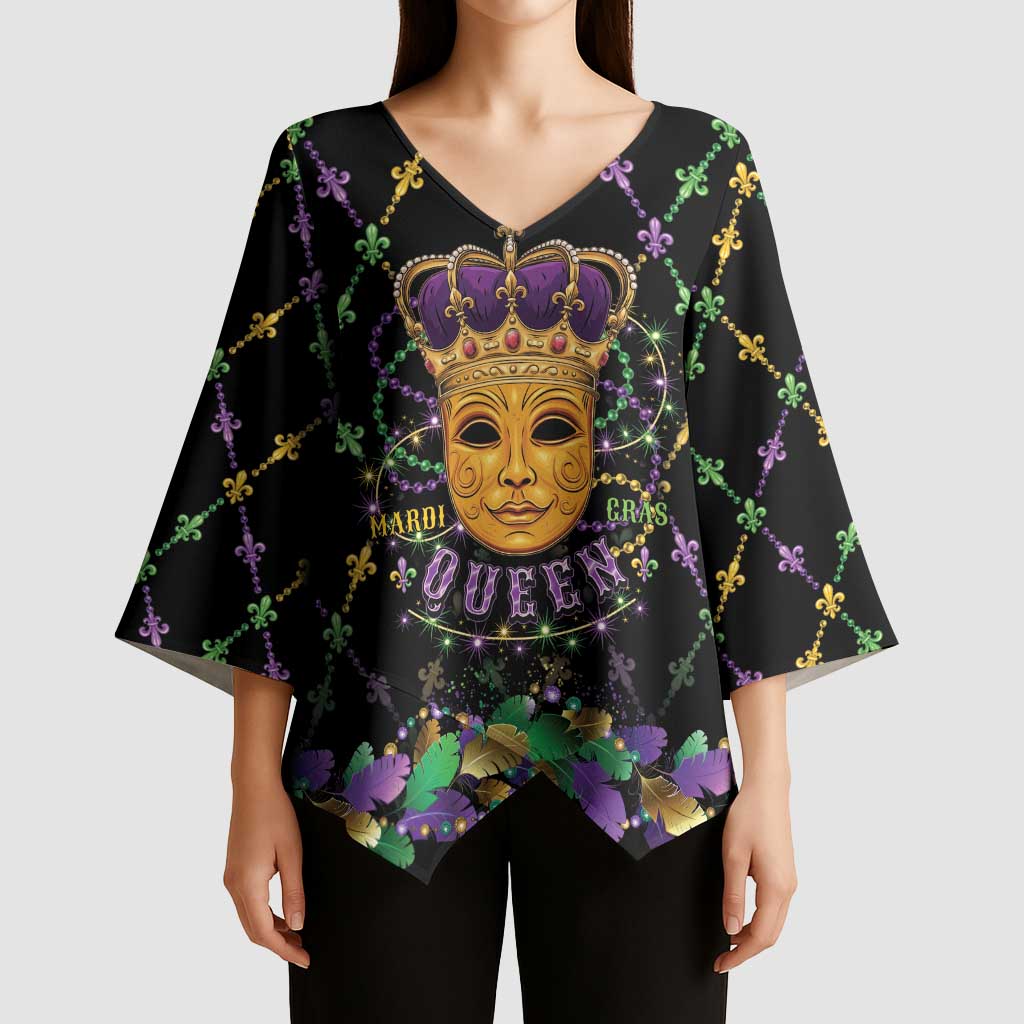 Mardi Gras King Kimono Sleeve Blouse Let the Good Times Roll - Wonder Print Shop