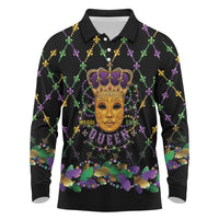 Mardi Gras King Long Sleeve Polo Shirt Let the Good Times Roll - Wonder Print Shop