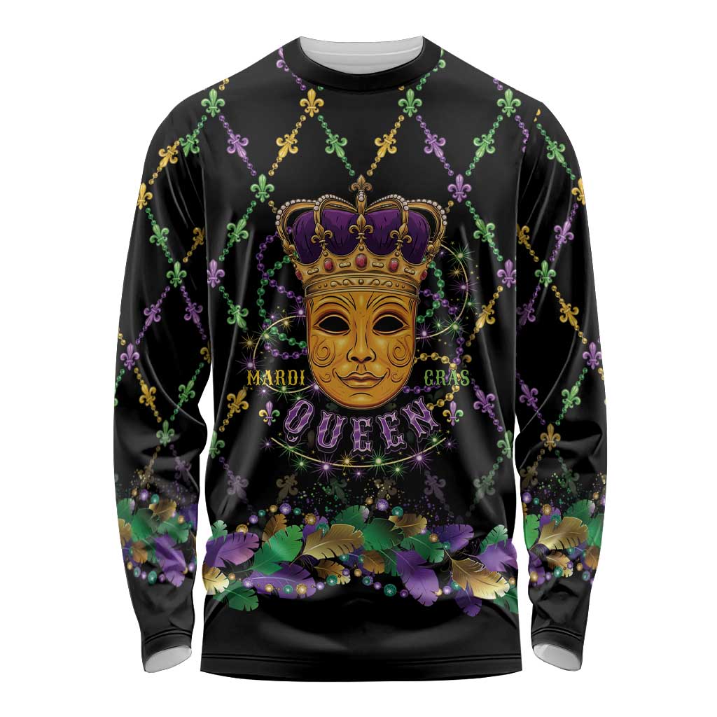 Mardi Gras King Long Sleeve Shirt Let the Good Times Roll - Wonder Print Shop