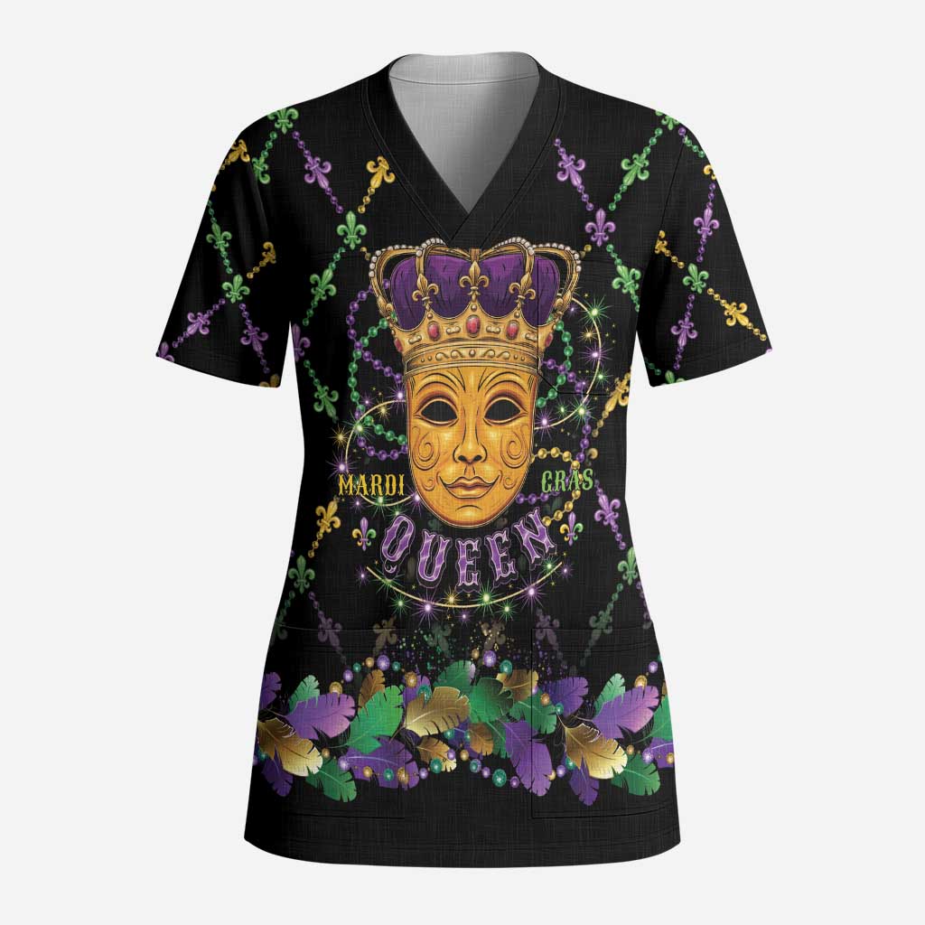 Mardi Gras King Scrub Top Let the Good Times Roll - Wonder Print Shop