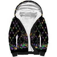 Mardi Gras King Sherpa Hoodie Let the Good Times Roll - Wonder Print Shop