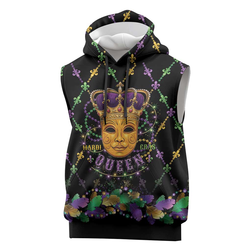 Mardi Gras King Sleeveless Hoodie Let the Good Times Roll - Wonder Print Shop