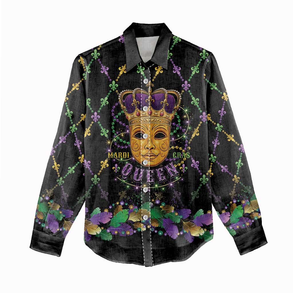 Mardi Gras King Women Casual Shirt Let the Good Times Roll - Wonder Print Shop