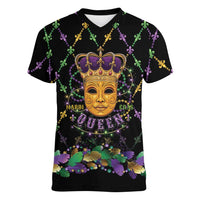 Mardi Gras King Women V-Neck T-Shirt Let the Good Times Roll - Wonder Print Shop