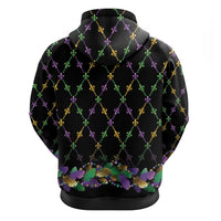 Mardi Gras King Zip Hoodie Let the Good Times Roll - Wonder Print Shop