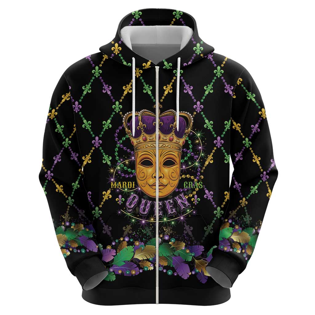 Mardi Gras King Zip Hoodie Let the Good Times Roll - Wonder Print Shop