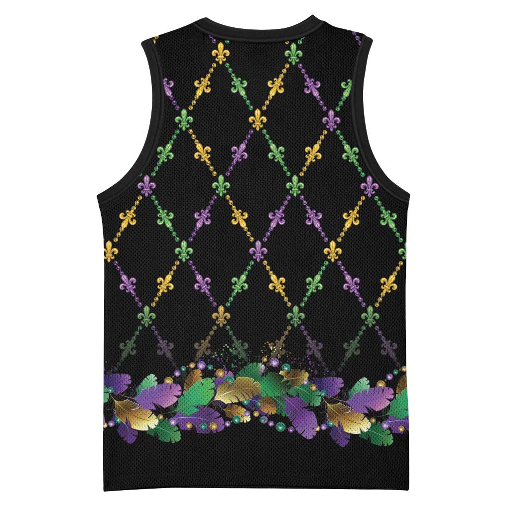 Mardi Gras Queen Basketball Jersey Let the Good Times Roll - Wonder Print Shop
