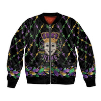 Mardi Gras Queen Bomber Jacket Let the Good Times Roll - Wonder Print Shop
