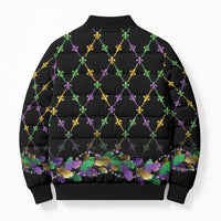 Mardi Gras Queen Bomber Puffer Jacket Let the Good Times Roll - Wonder Print Shop
