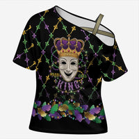 Mardi Gras Queen Cross Shoulder Shirt Let the Good Times Roll - Wonder Print Shop
