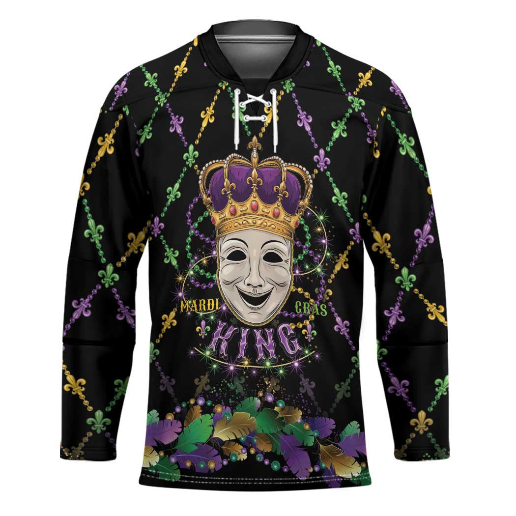 Mardi Gras Queen Hockey Jersey Let the Good Times Roll - Wonder Print Shop